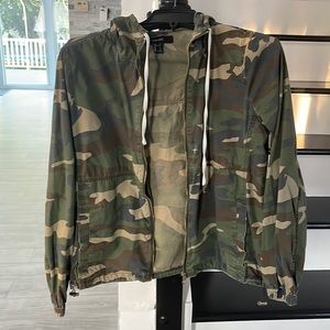 Small Zip Up Camouflage Jacket From Forever21